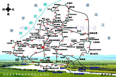 呼伦贝尔完整旅游地图_有公