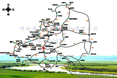 呼伦贝尔包车旅游地图_详细景点高清地图